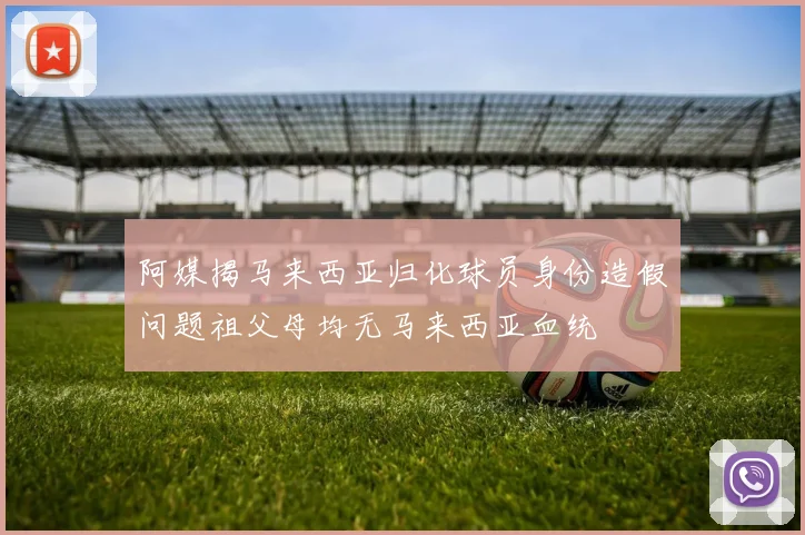 阿媒揭马来西亚归化球员身份造假问题祖父母均无马来西亚血统